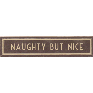 Naughty But Nice Long Wooden Framed Print East of India